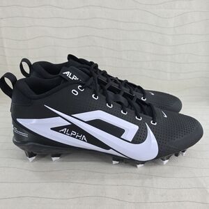 Nike Mens Alpha Menace 4 Black White Football Cleats Shoes FZ7703-005 Sz 15 NEW